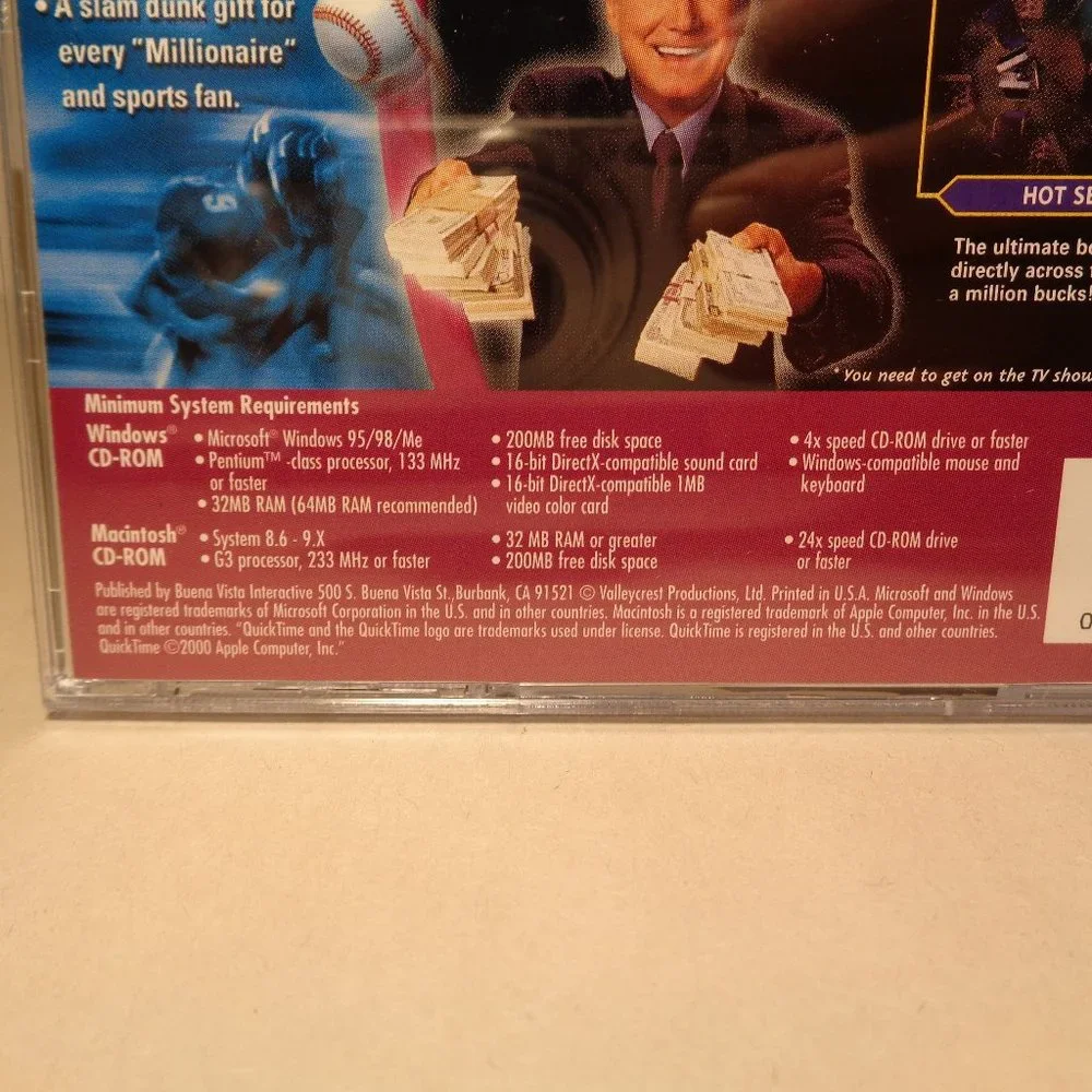 WHO WANTS TO BE A MILLIONAIRE Sports Edition New PC CD-ROM Video Game
